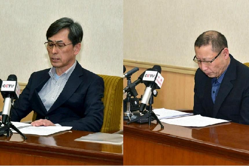 Two South Koreans awaiting trial in North Korea on espionage charges have admitted to spying for Seoul in interviews with CNN in Pyongyang conducted in the presence of North Korean minders. -- PHOTOS: REUTERS