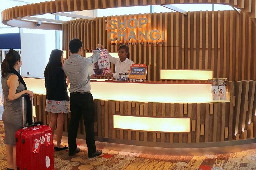 Travellers can pay online at iShopChangi and pick up their purchases at designated counters. Since the portal's launch in 2013, online sales and website traffic are up by 40 per cent.