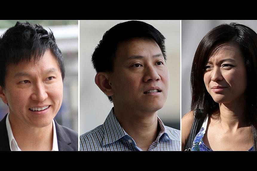 The prosecution charged that the 2006 decision to increase Ms Ho Yeow Sun's salary was not made by Xtron directors but by her husband Kong Hee (left) and fellow pastor Tan Ye Peng (centre). Wee (right) allegedly wrote the minutes of the supposed boar