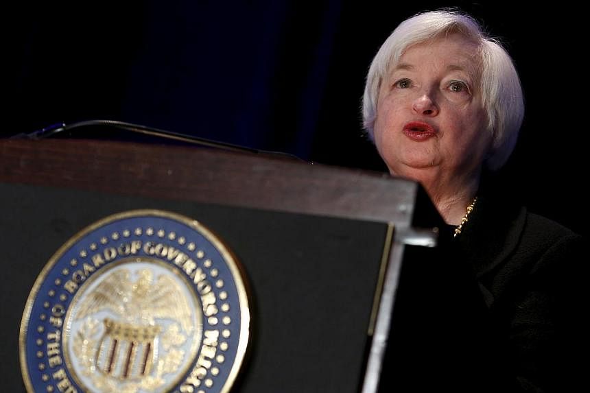 Federal Reserve Chair Janet Yellen delivers remarks at the Federal Reserve's ninth biennial Community Development Research Conference focusing on economic mobility in Washington on April 2, 2015. Yellen met with a research firm that later published c
