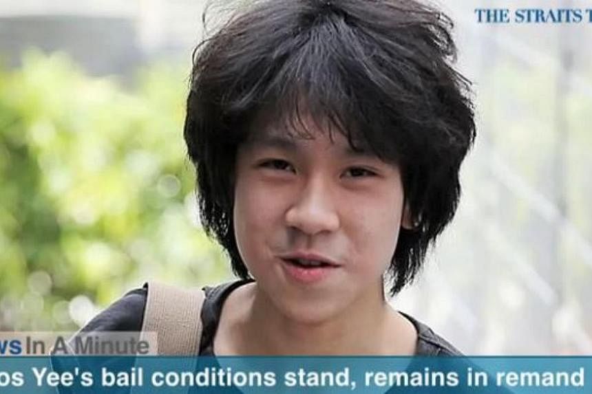Teenage blogger Amos Yee will remain in remand after he refused the prosecution's offer to change his bail conditions if he agreed to see a psychiatrist. It was revealed in court that he had seen a psychiatrist twice last month but had stopped going.