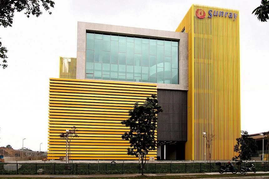 The $30 million complex spans 181,000 sq ft - four times the size of Sunray Woodcraft Construction's old premises at Bukit Batok. -- PHOTO: SUNRAY WOODCRAFT CONSTRUCTION