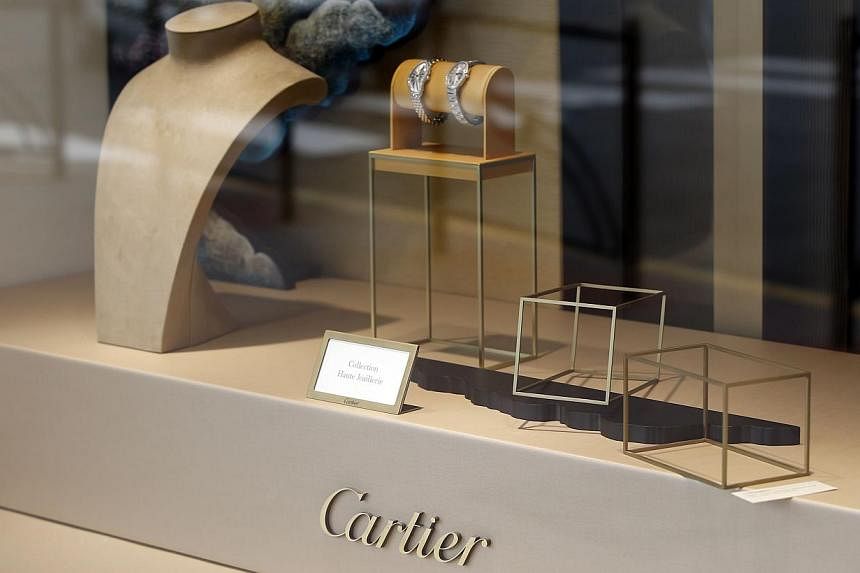 The Cartier jewellery shop window on the Croisette in Cannes, French Riviera, on May 5, 2015, after the hold up by four armed men who fled with a large amount of jewelry. -- PHOTO: AFP&nbsp;