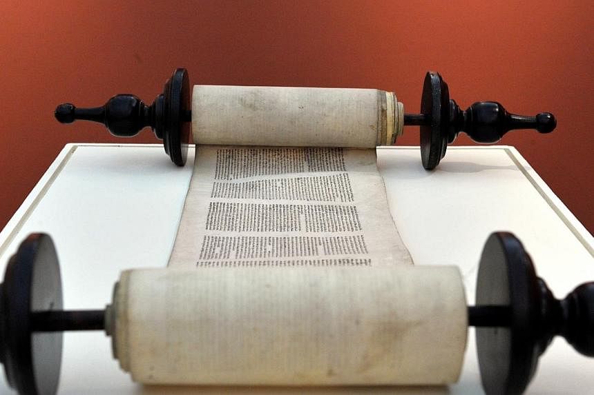 One of the ancient Hebrew Torah artefacts known as the Dead Sea Scrolls. -- PHOTO: SPH