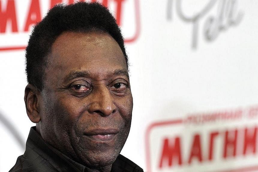 Soccer legend Pele attends a press conference to mark his visit in the southern Russian city of Krasnodar, on March 27, 2014. &nbsp;-- PHOTO: AFP