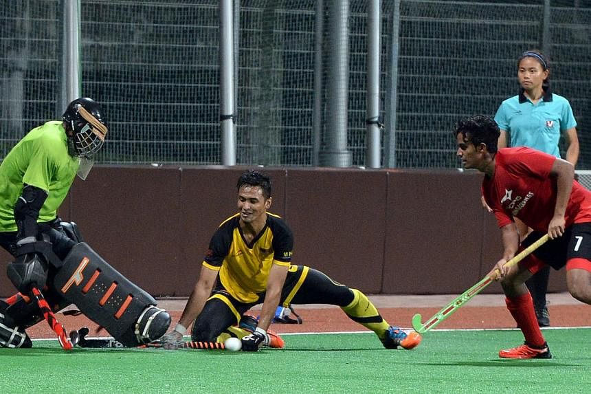 Singapore's Mens hockey team will play a friendly match against neighbors Malaysia's team as they prepare for the upcoming SEA Games. -- ST PHOTO: AZIZ HUSSIN &nbsp;