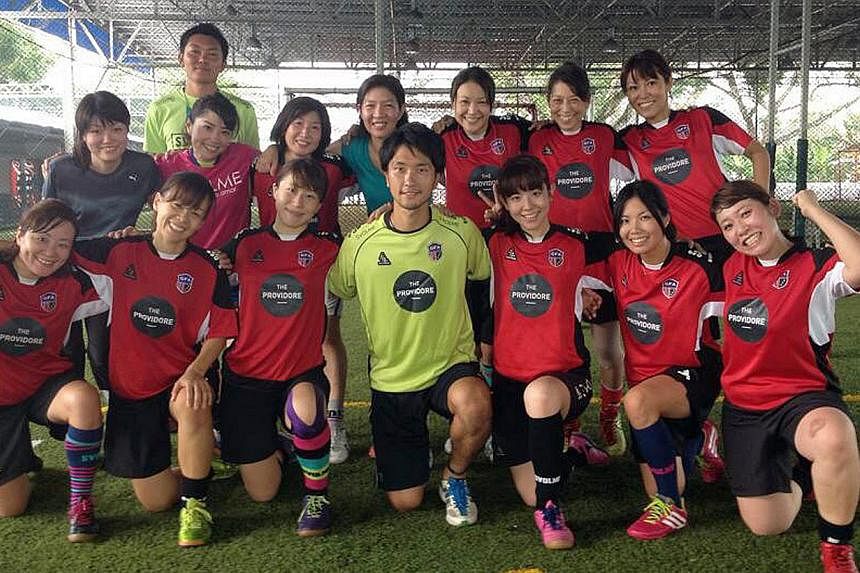 The SG Red team from Japan who has registered to compete in the upcoming National Futsal Championships 2015 to be held on May 30 and 31, 2015. -- PHOTO: NATSUKO