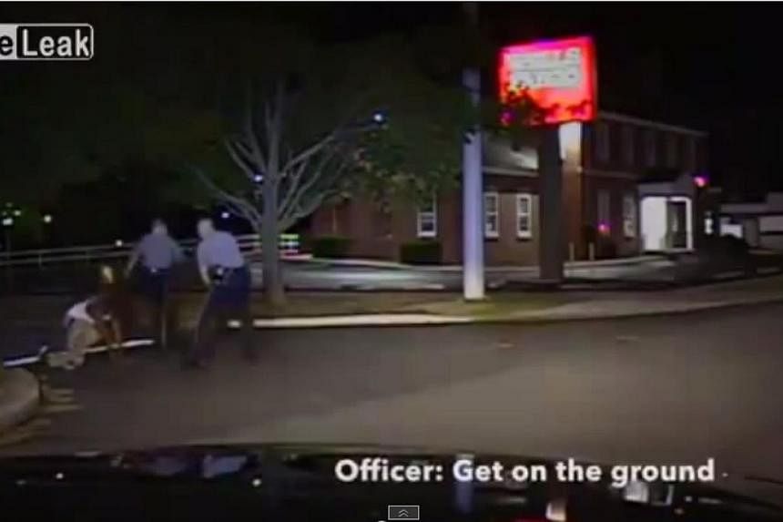 A screenshot from an online video of the alleged assault. A white police officer has been indicted on a felony assault charge in the northeastern state of Delaware after being caught on video kicking a black man in the face, US prosecutors said Frida