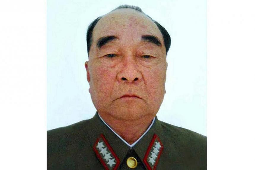 An undated file picture released by the Rodong Sinmun, the newspaper of the North Korean ruling Workers Party, on May 11, 2015, shows General Kim Kyok-sik, who died on May 10, 2015, of respiratory failure at the age of 77 after suffering from an unid