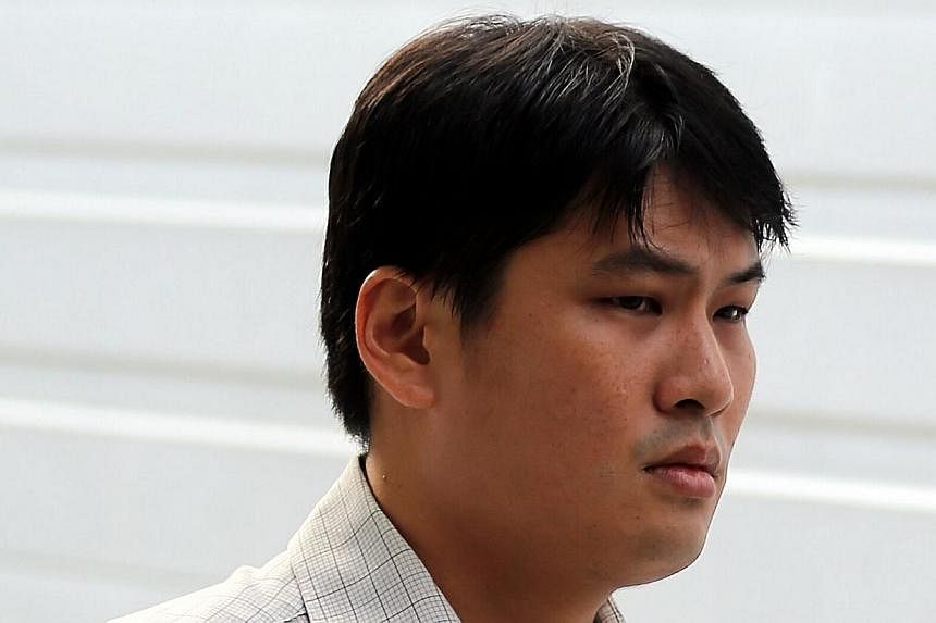 Accountant Willy Yeo, 31, who took upskirt videos of his colleague and other women, including a friend, was jailed for 14 weeks on Tuesday for insulting their modesty. -- ST PHOTO:&nbsp;WONG KWAI CHOW