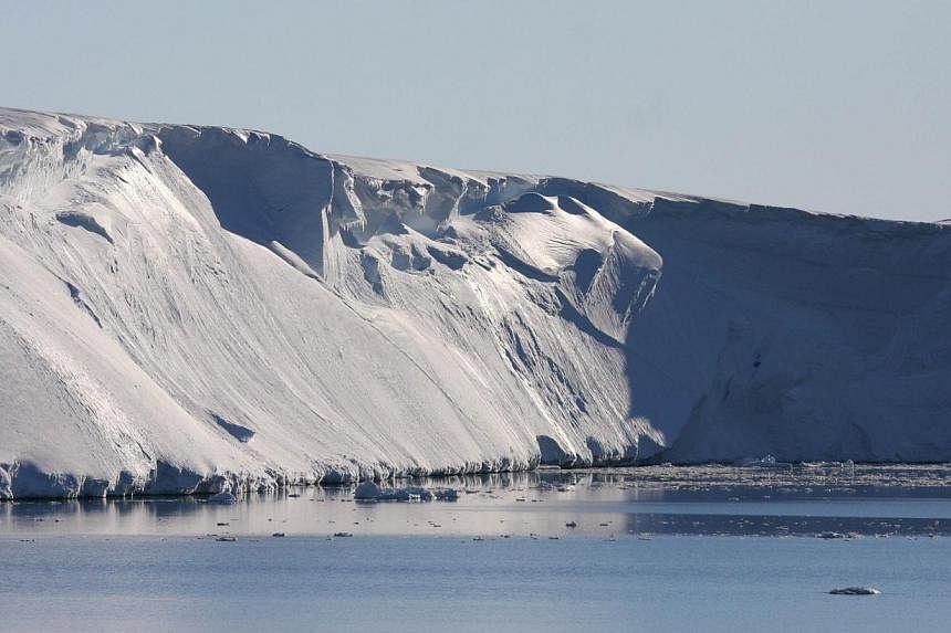 The Totten Glacier, the most rapidly thinning glacier in East Antarctica, in a photo handed out in March. The 120-kilometre long glacier is the largest in East Antarctica and melting more quickly than others in the area. -- PHOTO: AFP&nbsp;