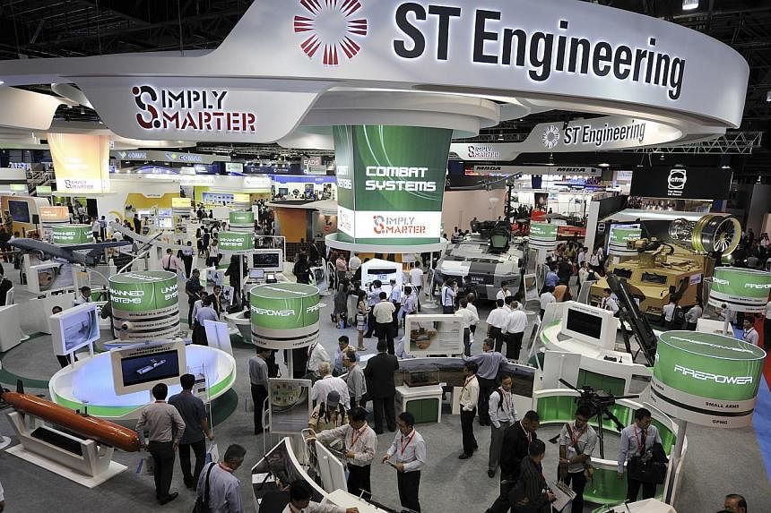 Singapore Technologies Engineering posted on Wednesday a 5 per cent decline in net profit to $130 million for the first quarter ended March 31, 2015. -- PHOTO: BLOOMBERG