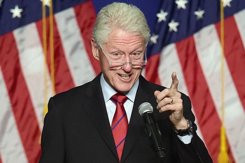 Former US President Bill Clinton in a 2014 photo. Mr Clinton said on Tuesday he will move back into the White House if his wife Hillary wins the presidency next year. -- PHOTO: AFP