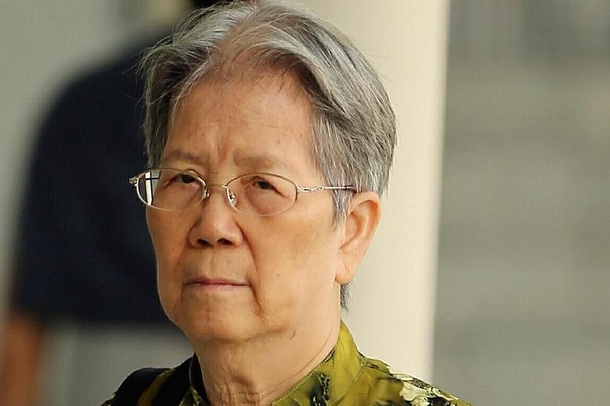 Lum Wai Lui, 73, a retired radiograph and medicine technician was convicted of two charges of maid abuse on Wednesday after a six-day trial. -- ST PHOTO: WONG KWAI CHOW