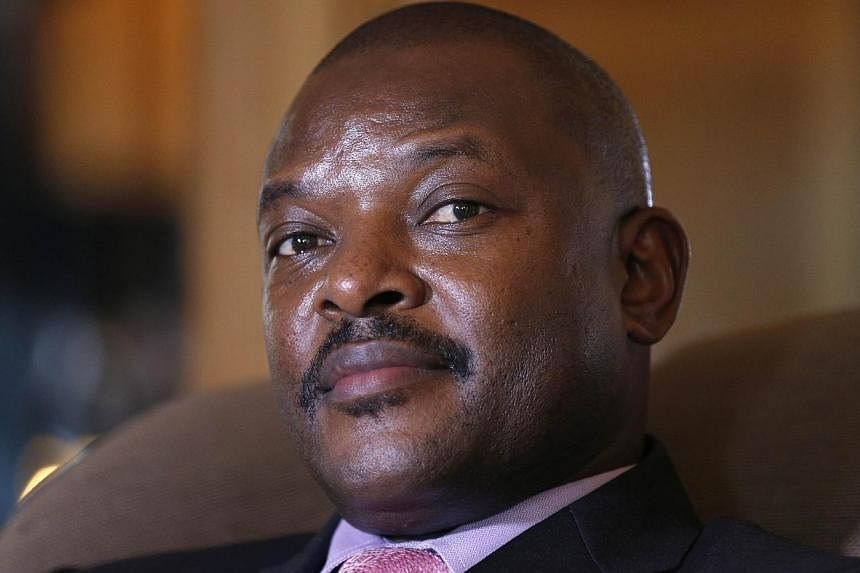 A top Burundian general on Wednesday announced the overthrow of President Pierre Nkurunziza (above), following weeks of violent protests against the president's bid to stand for a third term. -- PHOTO: AFP &nbsp;