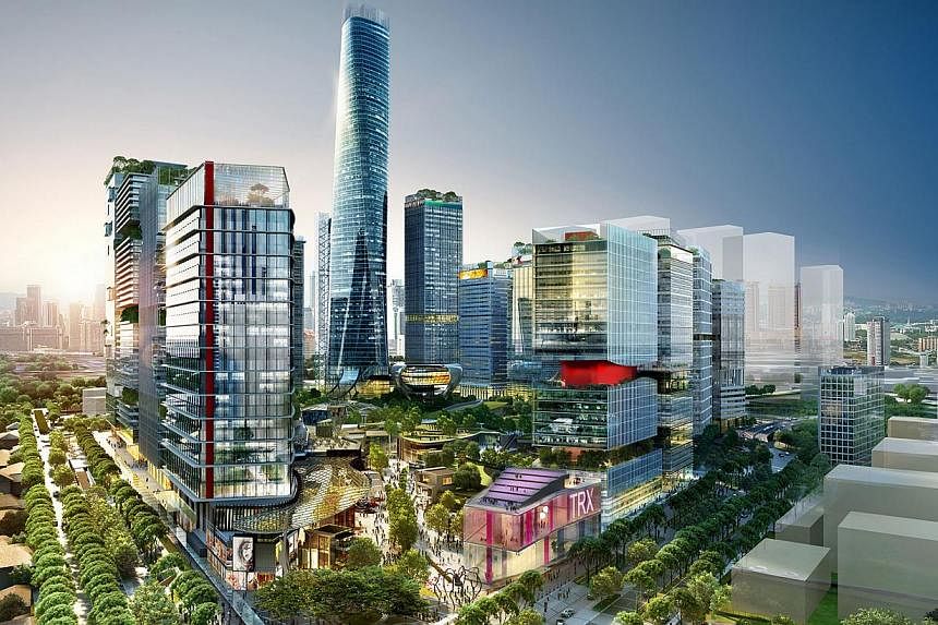 An artist's impression of the Tun Razak Exchange. Indonesian developer Mulia Group paid about RM4,400 psf for the TRX flagship Signature Tower's land bank, joining other TRX investors such as Lend Lease International and and Veolia Water Technologies