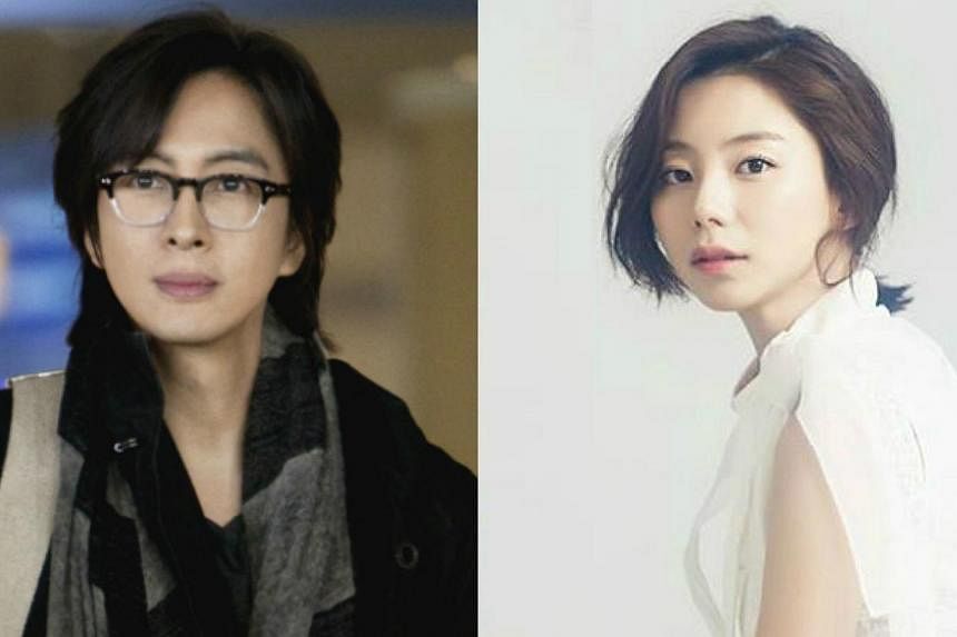 Bae Yong Joon, best known for his role in the drama Winter Sonata, started dating Park Soo Jin&nbsp;in February. -- PHOTO: KEYEAST ENTERTAINMENT/ FACEBOOK