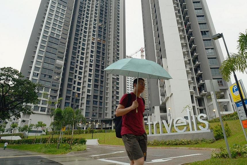 EL Development said it is considering extending the one-year warranty on all furnishings and fittings for owners of the Trivelis project in Clementi and offering free safety films for glass shower panels. ST -- PHOTO: DESMOND WEE