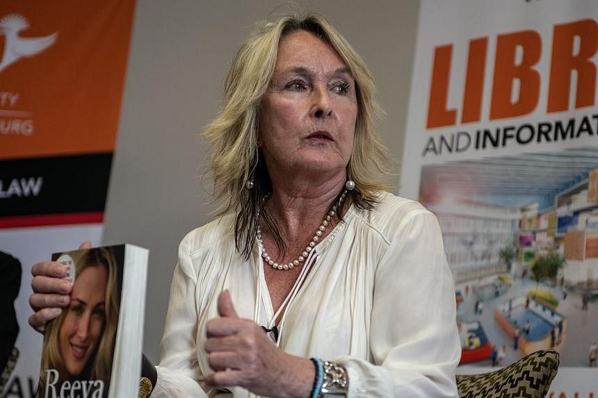 June Steenkamp, the mother of Oscar Pistorius' slain girlfriend Reeva, told a newspaper on Sunday, May 17, 2015, that it would be too early to release the fallen Paralympian from prison as early as August for good conduct. -- PHOTO: AFP