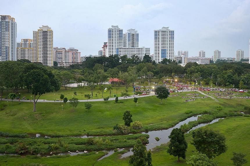 A series of walks that will take participants around 14 ABC Waters locations throughout Singapore over the next two years was launched on May 17, 2015, with the first walk to take place at Bishan-Ang Mo Kio Park (above) on June 28. -- PHOTO: ST FILE&