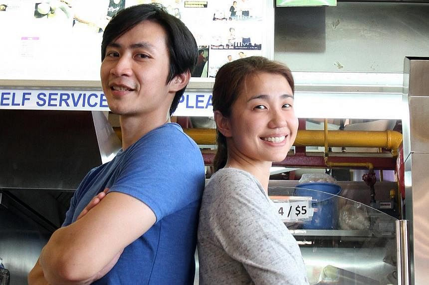 Owners Daniel Lee and Joanne Ng (both above) of the Ru Ji Kitchen chain. There are three outlets which normally serve about 300 bowls of noodles a day each. -- PHOTO: COURTESY OF FOOD NETWORK