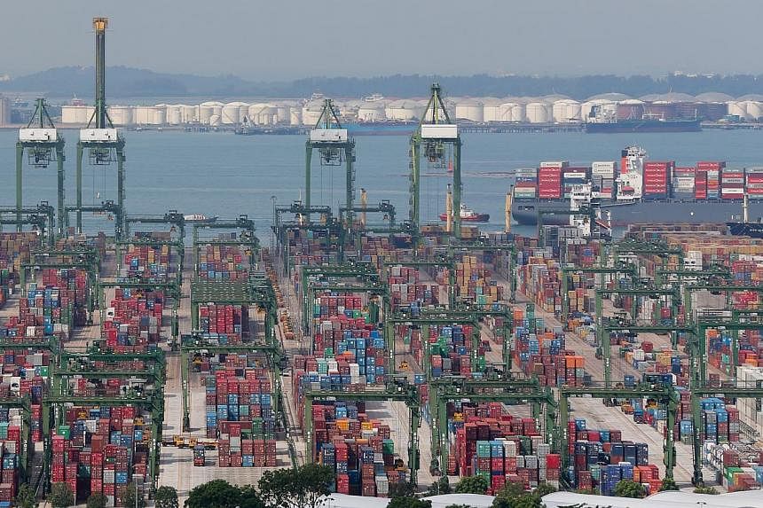 Defying analysts' expectations of a fall, non-oil domestic exports (NODX) eked out a 2.2 per cent year-on-year rise in April as growth in non-electronic shipments outweighed the decline in electronic ones. -- ST PHOTO: ONG WEE JIN