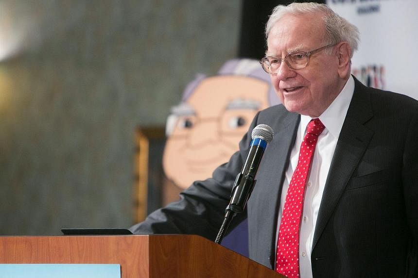 Warren Buffett speaking at his Secret Millionaires Club 'Grow Your Own Business Challenge' in Omaha, Nebraska, US, on May 18, 2015. -- PHOTO: REUTERS&nbsp;