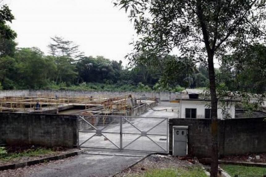 The sewage plant in Kempas Permai, Johor Baru, where the dismembered body of a baby was found. -- PHOTO: THE STAR/ASIA NEWS NETWORK