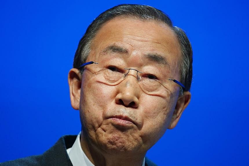 UN Secretary-General Ban Ki Moon said on Wednesday that his plan to go to North Korea for a visit to an industrial complex had been scrapped after Pyongyang retracted its earlier approval, calling the move "deeply regrettable". -- PHOTO: BLOOMBERG