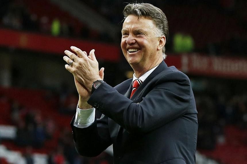 Manchester United manager Louis van Gaal was the talk of social media in Britain on Wednesday after an eccentric turn at the club's end-of-season awards ceremony at Old Trafford. -- PHOTO: REUTERS