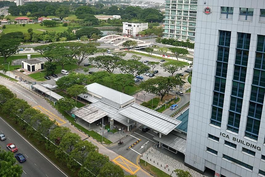 The Immigration and Checkpoints Authority is looking to more than double the size of its Kallang Road headquarters. It is proposing to erect a new building on the current site of an adjacent carpark by early 2021. -- ST PHOTO: KUA CHEE SIONG