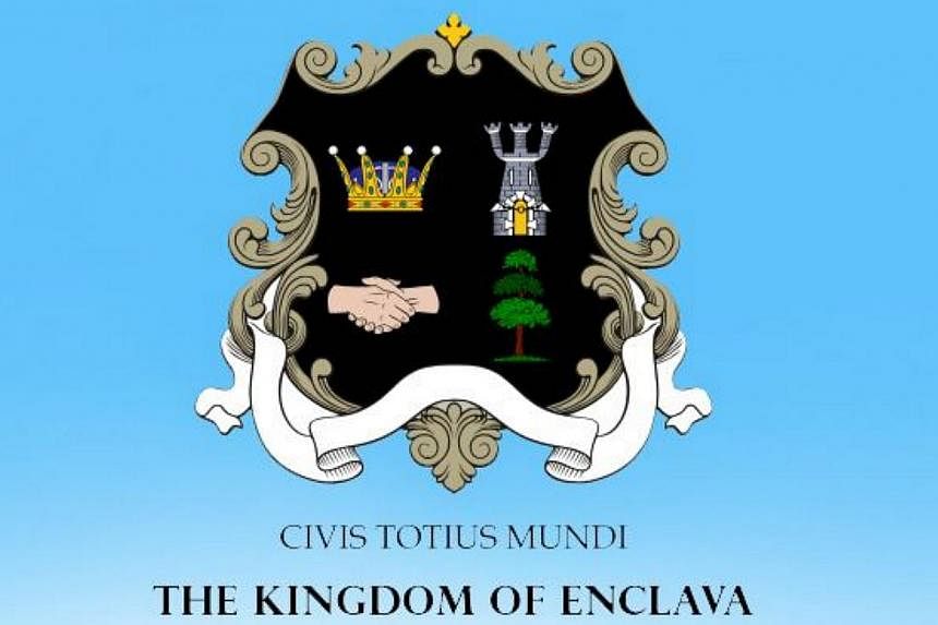 The official crest of the Kingdom of Enclava. -- SCREENSHOT: THE KINGDOM OF ENCLAVA&nbsp;