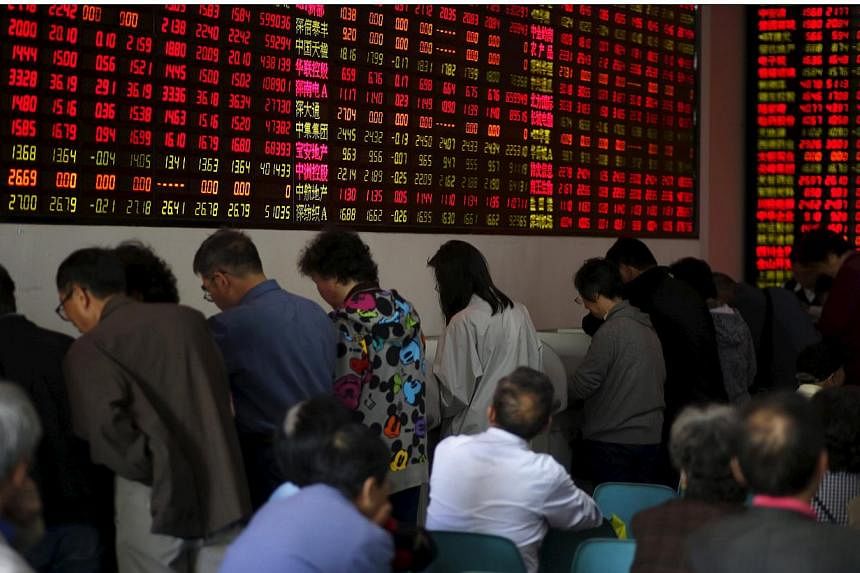 China stocks jumped to fresh seven-year highs on Friday morning, and looked set for their biggest weekly gain in two months, as investors raised bets that a month-long consolidation period is ending. -- PHOTO: REUTERS