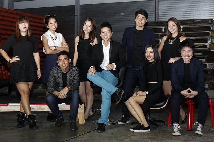 The Gushcloud team with co-founders Vincent Ha (centre) and Althea Lim (seated, extreme right). -- PHOTO: GUSHCLOUD