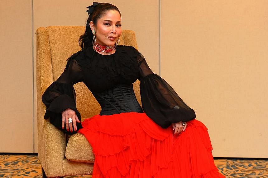 Singer Anita Sarawak in 2011. Anita, who was reportedly uncontactable since March, is well, according to her half-sister Noor Kumalasari Mohd Taib. -- PHOTO: ST FILE