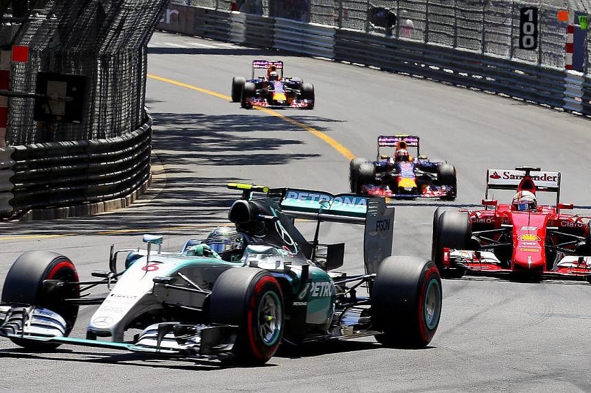 German Formula One driver Nico Rosberg of Mercedes AMG GP in action during the 2015 Formula One Grand Prix of Monaco at Monte Carlo circuit in Monaco, on May 24, 2015. -- PHOTO: EPA&nbsp;