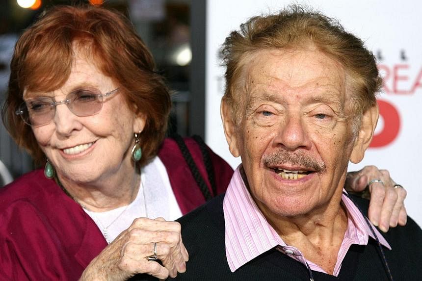 Actress Anne Meara (left), seen in this Sept 17, 2007, photo with husband and fellow actor Jerry Stiller, died over the weekend aged 85. -- PHOTO: AFP