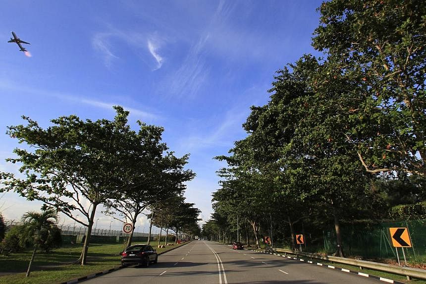 Changi Coast Road will be diverted from its current location as it separates the existing Changi Airport from the future Terminal 5 site. -- PHOTO: ST FILE