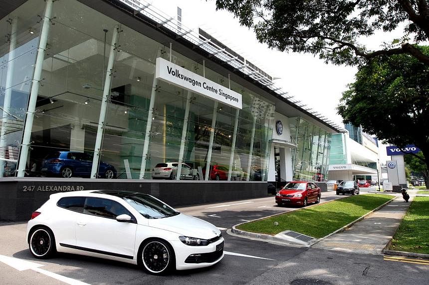 The Volkswagen Centre Singapore showroom at Alexandra Road. Volkswagen continues to have the dubious honour of hogging the pole position when it comes to customer complaints according to data from the consumer watchdog, Consumers Association of Singa