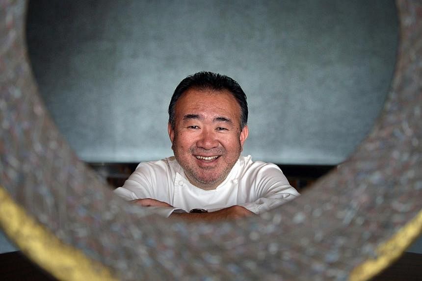 Tetsuya Wakuda, celebrated Japanese-born Sydney-based chef who is behind Waku Ghin at MBS and eponymous restaurant Tetsuya's in Sydney's Kent Street. Photographed on March 11, 2015. -- ST PHOTO:&nbsp;ALPHONSUS CHERN