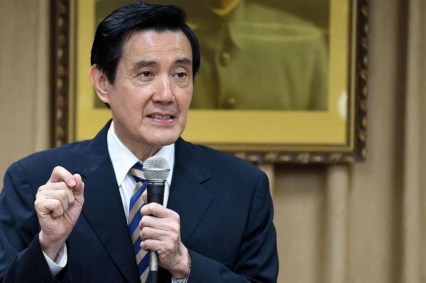Taiwanese President Ma Ying-jeou on Tuesday urged joint development of resources in the contested South China Sea, where island-building by China and other claimants has fueled tensions. -- PHOTO: AFP