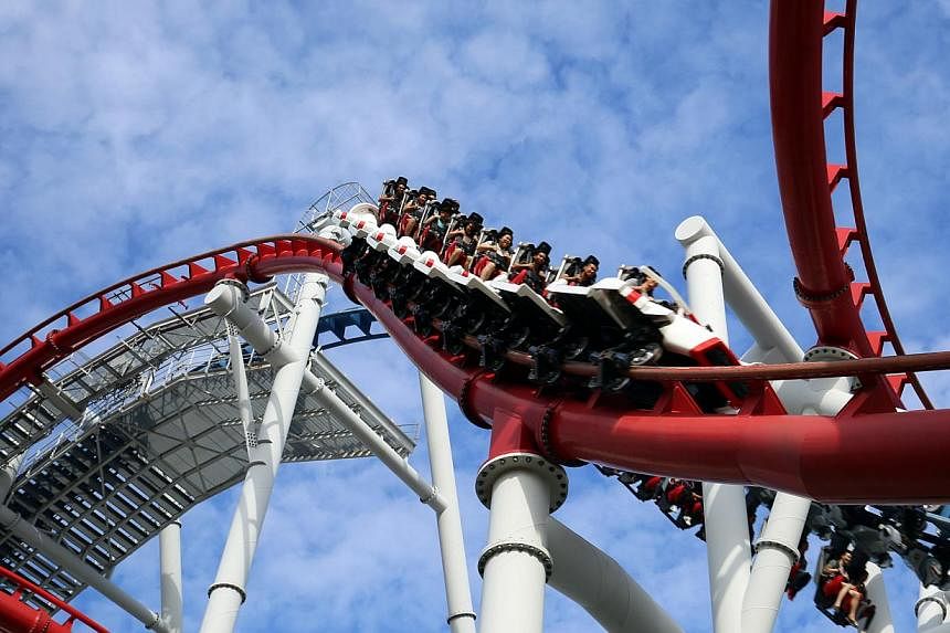 The Battlestar Galactica in Universal Studios Singapore, Resorts World Sentosa, will reopen on May 27. Its previous four-seater vehicles have been replaced by two-seater vehicles. -- PHOTO: RESORTS WORLD SENTOSA