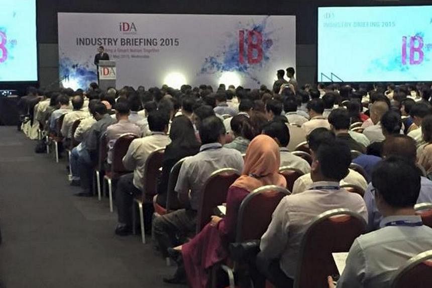 Some $2.2 billion worth of public-sector technology tenders will be up for grabs this year, as revealed at Infocomm Development Authority's briefing to the industry on May 27. -- PHOTO: INFOCOMM DEVELOPMENT AUTHORITY / FACEBOOK&nbsp;