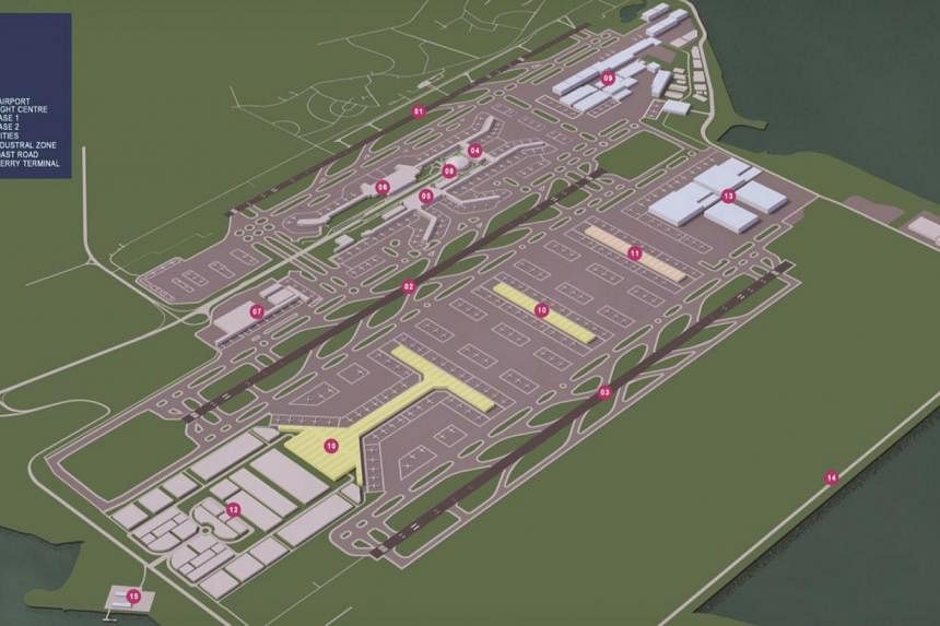 The finalised Terminal 5 Concept Plan. Site surveys, soil investigations and clearance works have been done and the team is now focused on ground improvement works. -- PHOTO: MINISTRY OF TRANSPORT&nbsp;