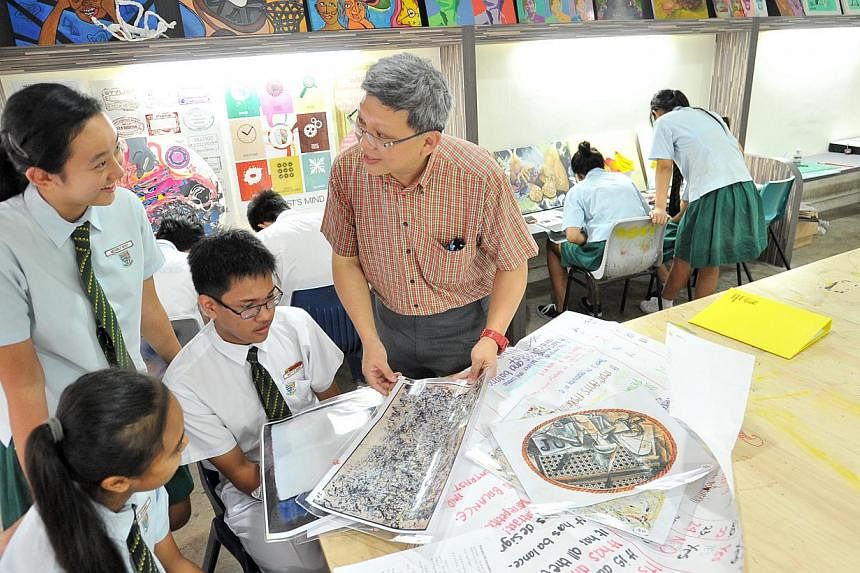 The specialised programmes for artistically and musically inclined students will be rolled out to more schools in a move to nurture diverse talents among students. -- ST PHOTO: LIM YAOHUI