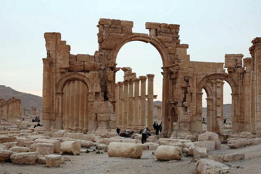 Tourists walk in the historical city of Palmyra, on April 14, 2007.&nbsp;Militants from the Islamic State in Iraq and Syria (ISIS) on Thursday, May 28, 2015, have posted photographs online which it said were taken in the central Syrian city of Palmyr