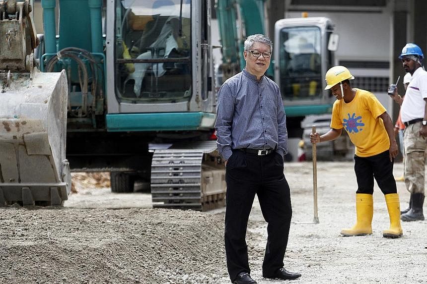 Mr Choo Chee Onn, executive chairman and managing director of construction firm and developer KSH Holdings, in a photo from March 13, 2014. The firm recorded a 7 per cent decline in net profit to $41.7 million for the year to March 31. -- ST PHOTO: K