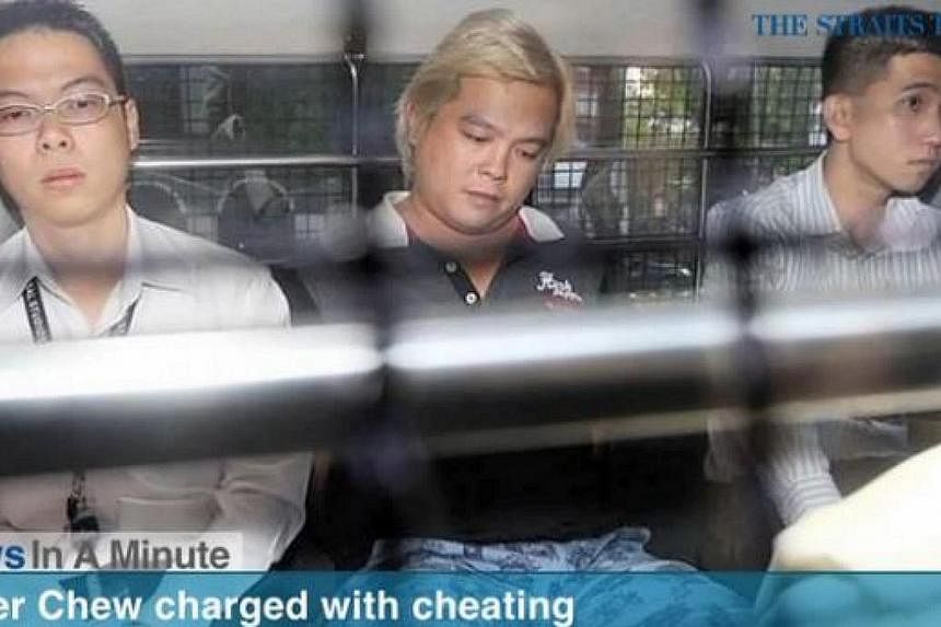 Jover Chew Chiew Loon, 33, the owner of Mobile Air, was charged with 25 counts of cheating involving a total of $14,449 at his now-defunct shop at Sim Lim Square. -- SCREENSHOT: RAZOR TV &nbsp;