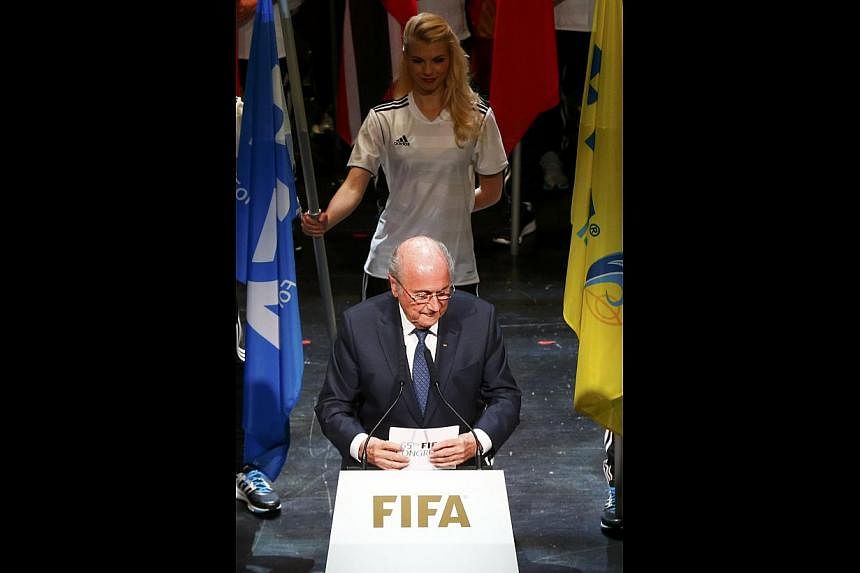 Fifa president Sepp Blatter at the opening ceremony of the 65th Fifa Congress in Zurich last week. The way the organisation is set up means that pressure from sponsors could be the only way that things will change.