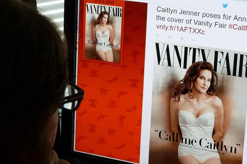 Reality TV star and former Olympic medallist Bruce Jenner's new look as a woman was unveiled on the cover of Vanity Fair this week. -- PHOTO: AFP